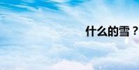 什么的雪?