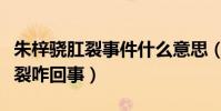 朱梓骁肛裂事件什么意思(综艺节目上被爆肛裂咋回事)
