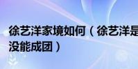 徐艺洋家境如何(徐艺洋是富二代吗她为什么没能成团)