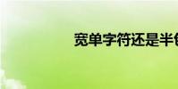 宽单字符还是半包围?