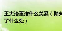 王大治董洁什么关系(抛夫弃子的她到底得到了什么处)