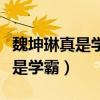 魏坤琳真是学霸吗（北大出来的人怎么可能不是学霸）