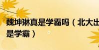 魏坤琳真是学霸吗(北大出来的人怎么可能不是学霸)