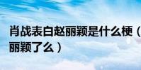 肖战表白赵丽颖是什么梗(肖战真的喜欢上赵丽颖了么)