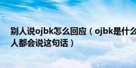别人说ojbk怎么回应(ojbk是什么意思聊天时为什么很多人都会说这句话)
