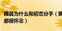 魏晨为什么和初恋分手(魏晨对初恋女友至今都很怀念)