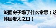 饭圈房子塌了什么意思(这个梗还是出自一位韩国老太之口)