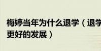 梅婷当年为什么退学(退学之后的事业迎来了更好的发展)