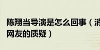 陈翔当导演是怎么回事(消息传出后受到很多网友的质疑)