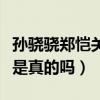 孙骁骁郑恺关系是什么（网传两人相恋的消息是真的吗）