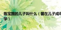 陈宝国的儿子叫什么(曾在儿子成年后送到国外让他勤工俭学)