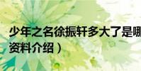 少年之名徐振轩多大了是哪里人(徐振轩个人资料介绍)