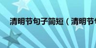 清明节句子简短(清明节句子简短列述)