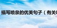 描写喷泉的优美句子(有关喷泉的唯美句子)