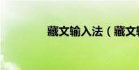 藏文输入法(藏文输入法)