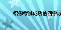 祝你考试成功的四字成语有哪些?