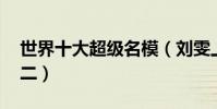 世界十大超级名模(刘雯上榜,吉娘娘排名第二)
