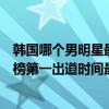韩国哪个男明星最火（韩国十大一线男星排行榜：李敏镐上榜第一出道时间最早）