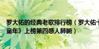 罗大佑的经典老歌排行榜(罗大佑十大经典歌曲排行榜:《童年》上榜第四感人肺腑)