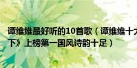 谭维维最好听的10首歌(谭维维十大热门歌曲排行榜:《天下》上榜第一国风诗韵十足)