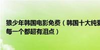 狼少年韩国电影免费(韩国十大纯爱电影推荐:狼少年上榜每一个都超有泪点)