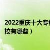 2022重庆十大专科学校（重庆大专学校排名前十重庆高职院校有哪些）