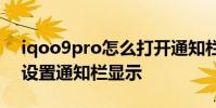 iqoo9pro怎么打开通知栏 iQOO9Pro怎么设置通知栏显示