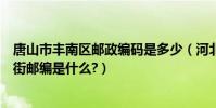 唐山市丰南区邮政编码是多少(河北省唐山市丰南区滨河大街邮编是什么?)