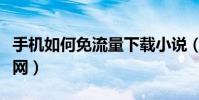 手机如何免流量下载小说(手机如何免流量上网)
