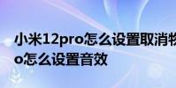 小米12pro怎么设置取消物理按键 小米12Pro怎么设置音效