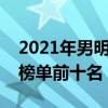 2021年男明星人气排行榜（中国男明星人气榜单前十名）