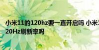 小米11的120hz要一直开启吗 小米12x可以同时开启DC和120Hz刷新率吗
