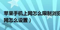 苹果手机上网怎么限制浏览网站(苹果手机上网怎么设置)