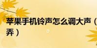 苹果手机铃声怎么调大声(苹果手机铃声怎么弄)