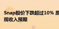 Snap股价下跌超过10% 原因是该公司未能实现收入预期