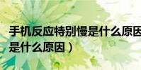 手机反应特别慢是什么原因(智能手机反应慢是什么原因)
