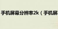 手机屏幕分辨率2k(手机屏幕分辨率怎么调)