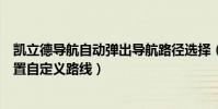 凯立德导航自动弹出导航路径选择(凯立德手机导航怎么设置自定义路线)