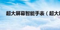 超大屏幕智能手表(超大屏幕智能手机)