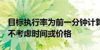 目标执行率为前一分钟计算的交易量的9%但不考虑时间或价格