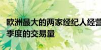 欧洲最大的两家经纪人经营的黑池报告了第三季度的交易量