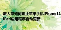 教大家如何阻止苹果手机iPhone11 Pro iPhone和平板电脑iPad应用程序自动更新