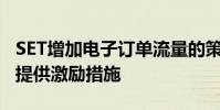 SET增加电子订单流量的策略的另一个要素是提供激励措施