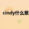 cindy什么意思中文名字（cindy什么意思）