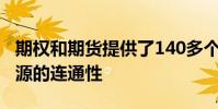 期权和期货提供了140多个经纪人和流动性来源的连通性