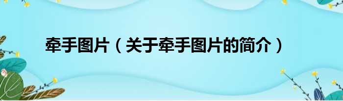 牵手图片（关于牵手图片的简介）