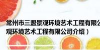 常州市三盟景观环境艺术工程有限公司(关于常州市三盟景观环境艺术工程有限公司介绍)
