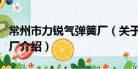 常州市力锐气弹簧厂(关于常州市力锐气弹簧厂介绍)