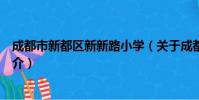 成都市新都区新新路小学(关于成都市新都区新新路小学简介)
