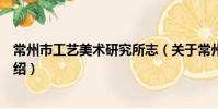 常州市工艺美术研究所志(关于常州市工艺美术研究所志介绍)